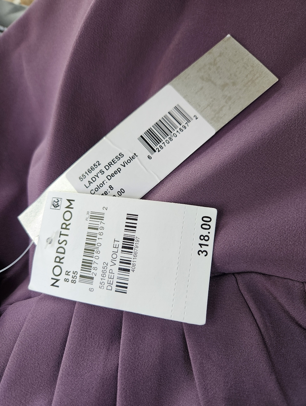 Kay Unger Mauve Ruched Tulip Maxi Dress - Picture 2 of 4